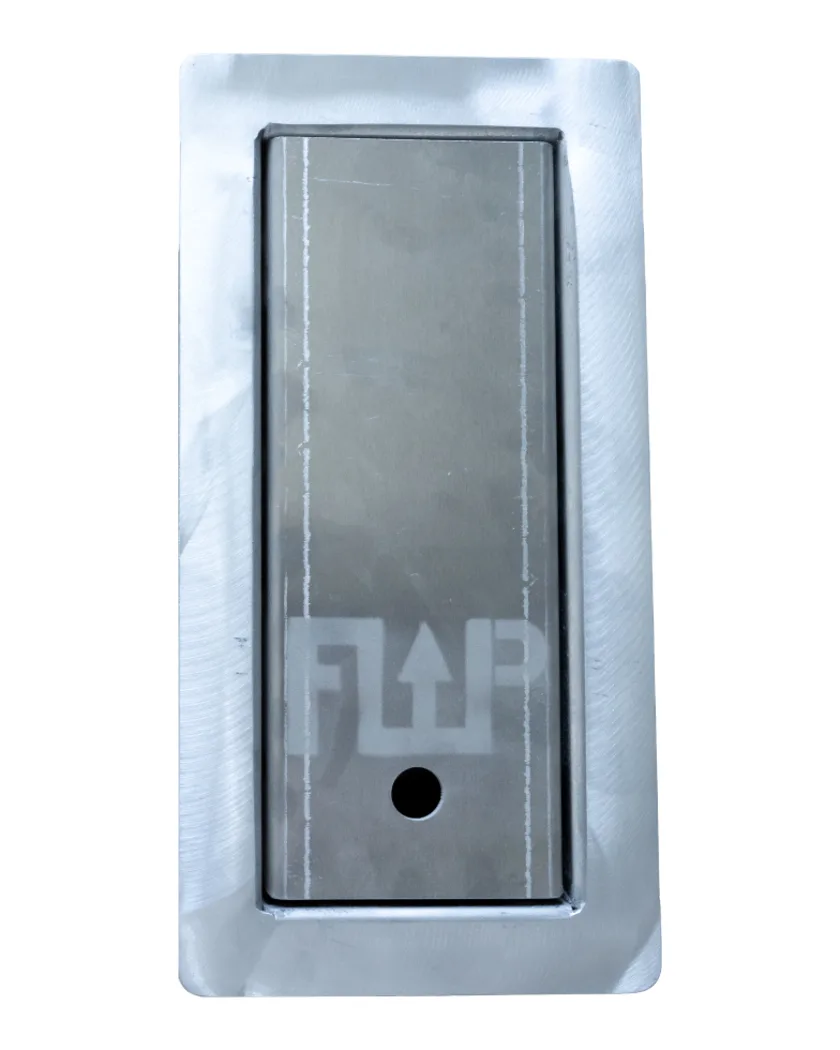 FLIP G3 recessed bike chock, folded flat