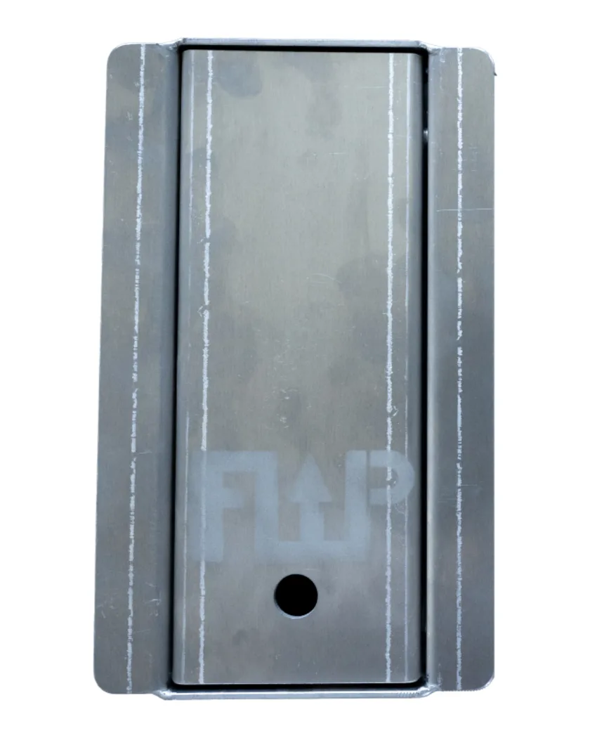 FLIP Standard recessed bike chock, folded flat